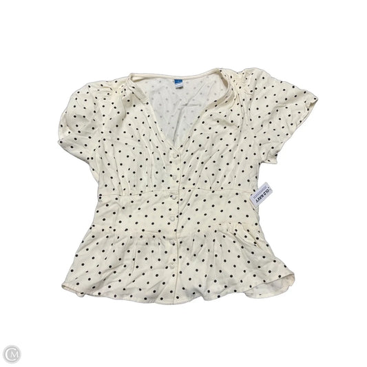 Top Short Sleeve By Old Navy In Cream, Size: M
