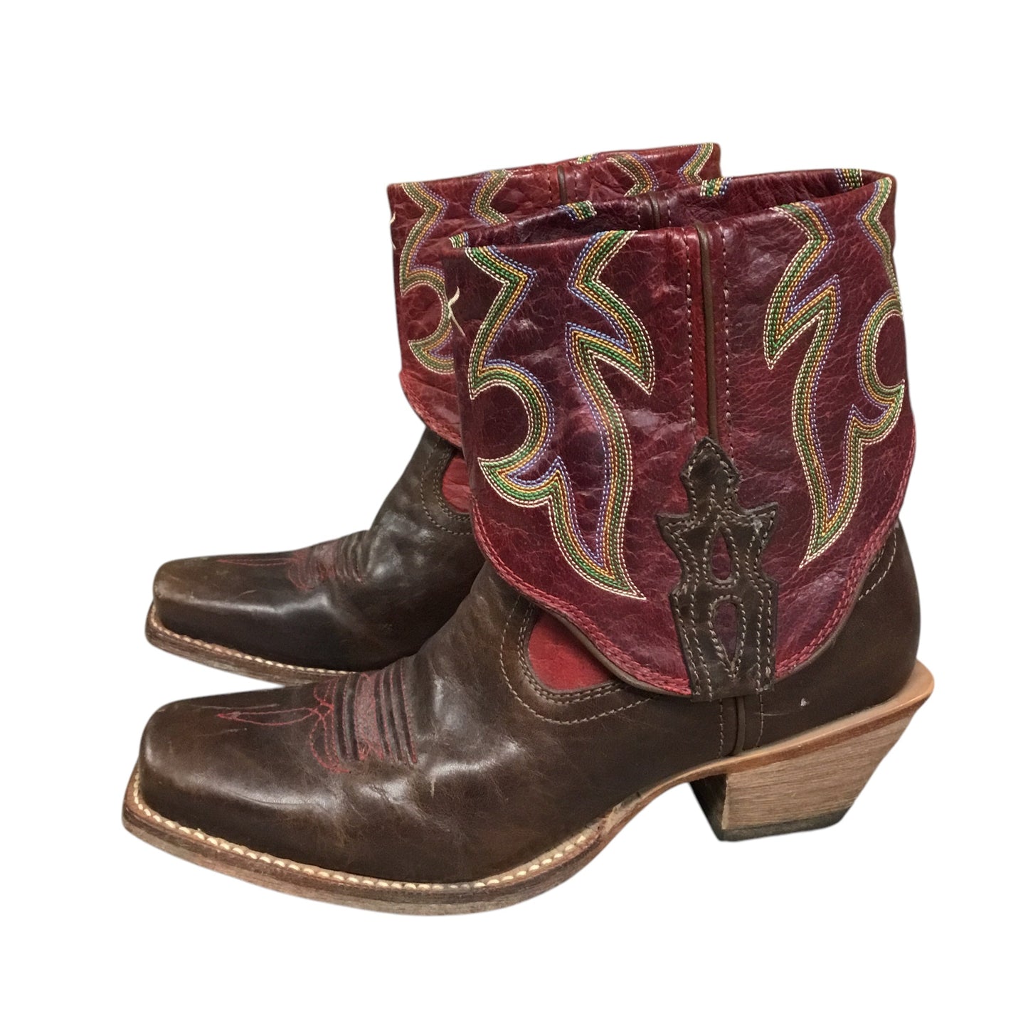 Boots Western By Cmb In Red, Size: 7.5