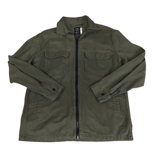 Jacket Moto By Clothes Mentor In Green, Size: S