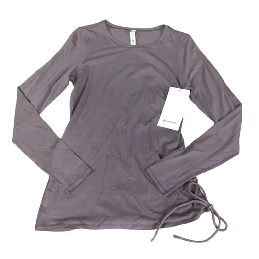 Athletic Top Long Sleeve Crewneck By Lululemon In Purple, Size: 8