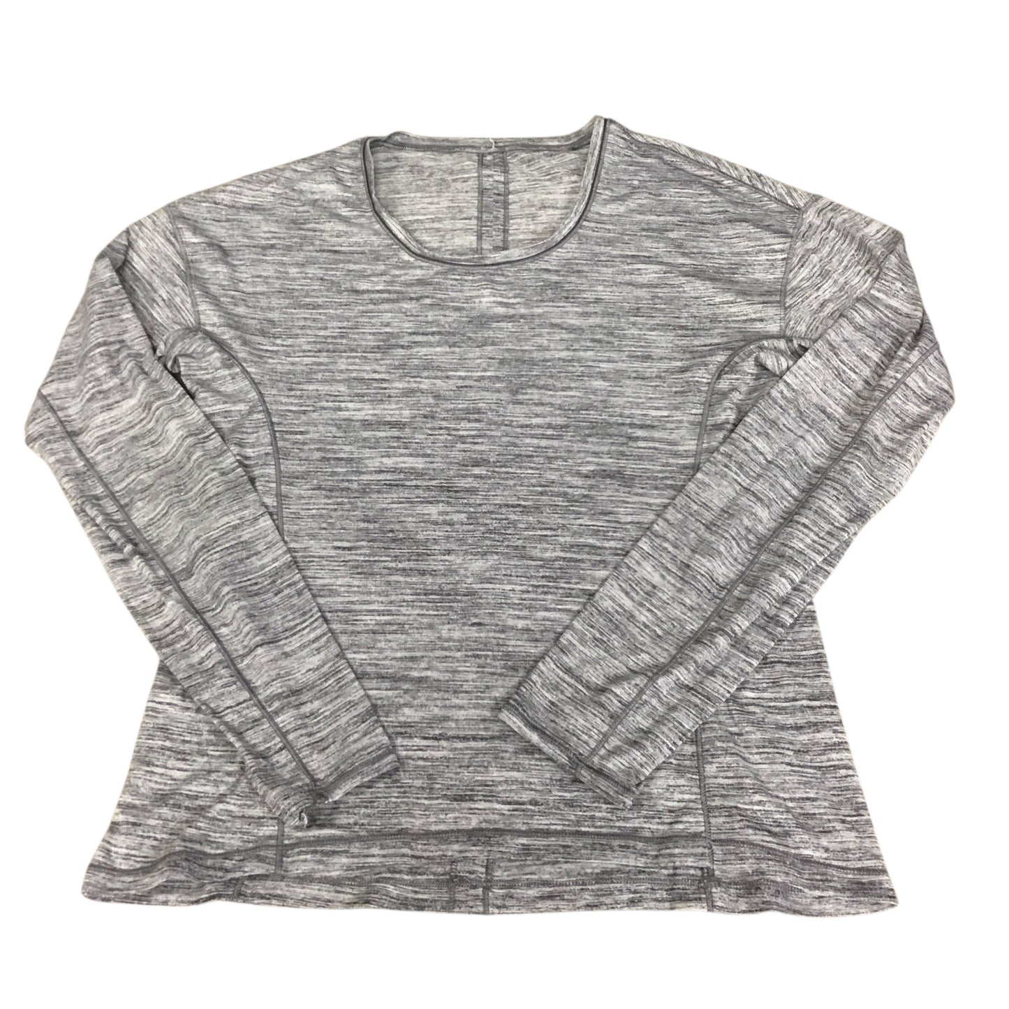 Athletic Top Long Sleeve Crewneck By Lululemon In Grey, Size: S