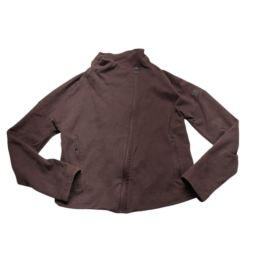 Athletic Jacket By Adidas In Brown, Size: M