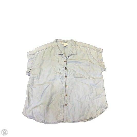 Top Short Sleeve By Clothes Mentor In Blue Denim, Size: Xl