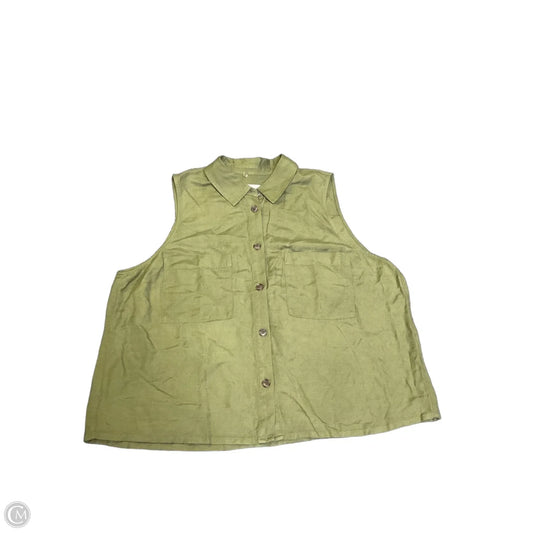 Top Sleeveless By Loft In Green, Size: Xl