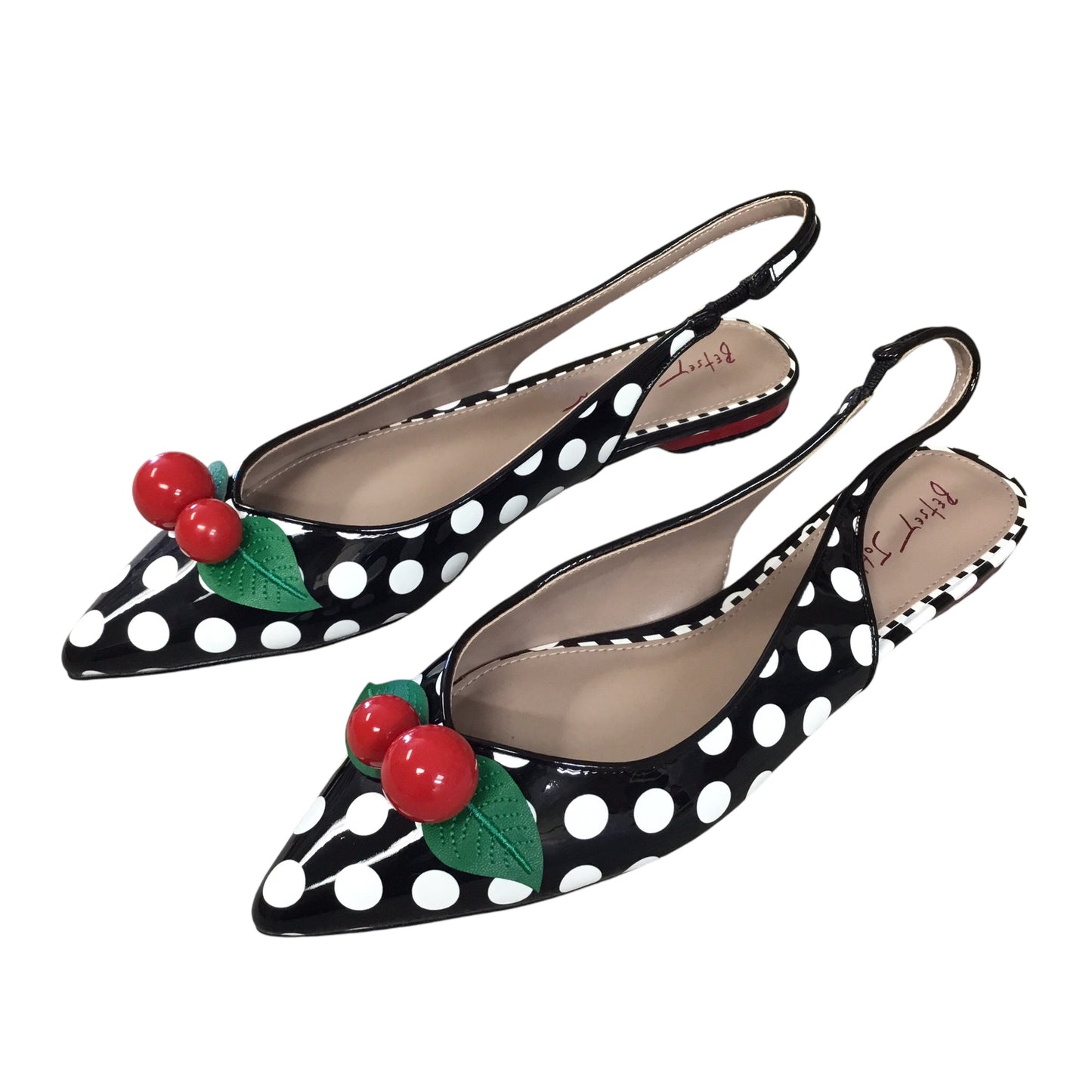 Shoes Flats By Betsey Johnson In Black & White, Size: 8.5