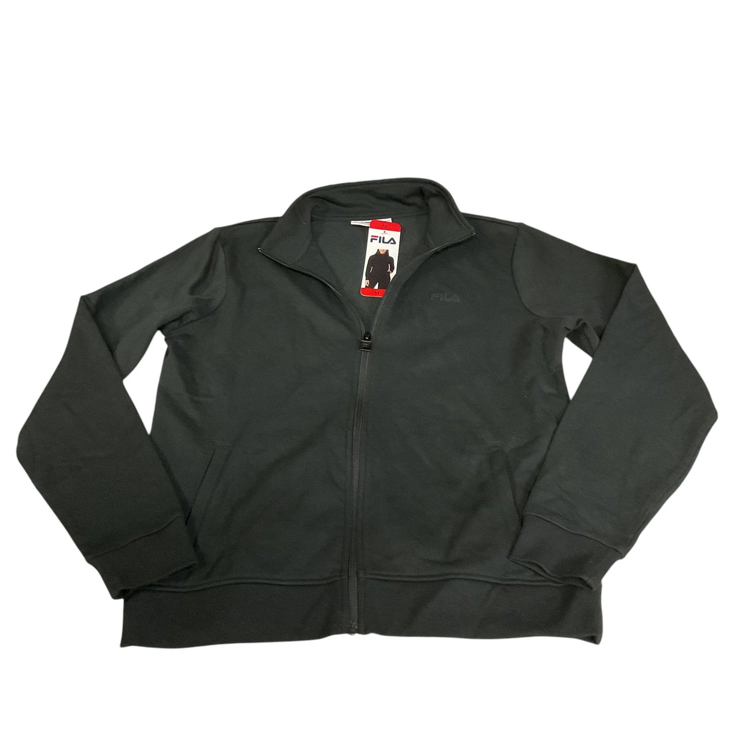 Athletic Jacket By Fila In Black, Size: M