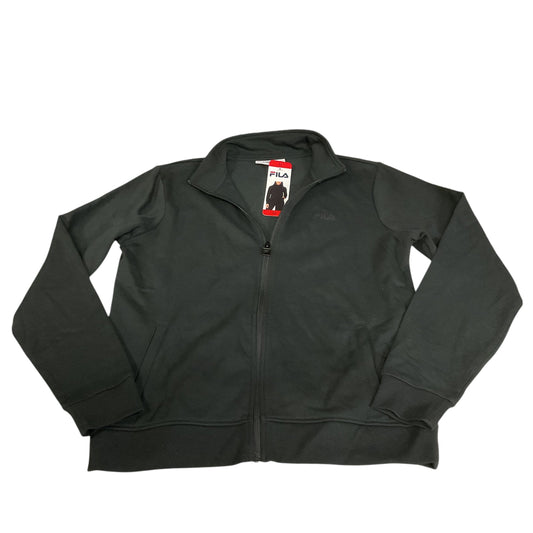 Athletic Jacket By Fila In Black, Size: M