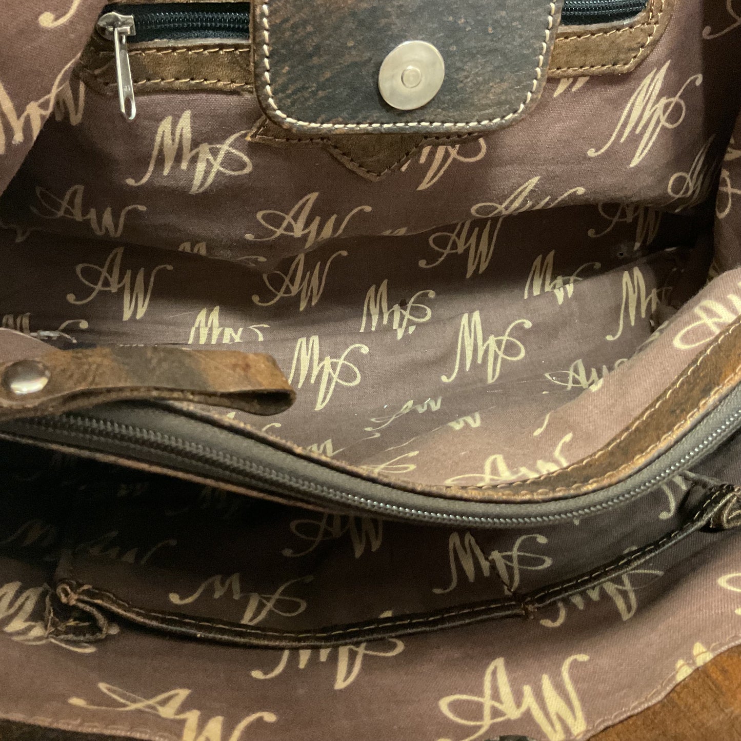 Handbag Leather By Cmb, Size: Medium