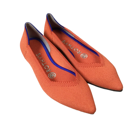 Orange Shoes Flats Rothys, Size 5.5