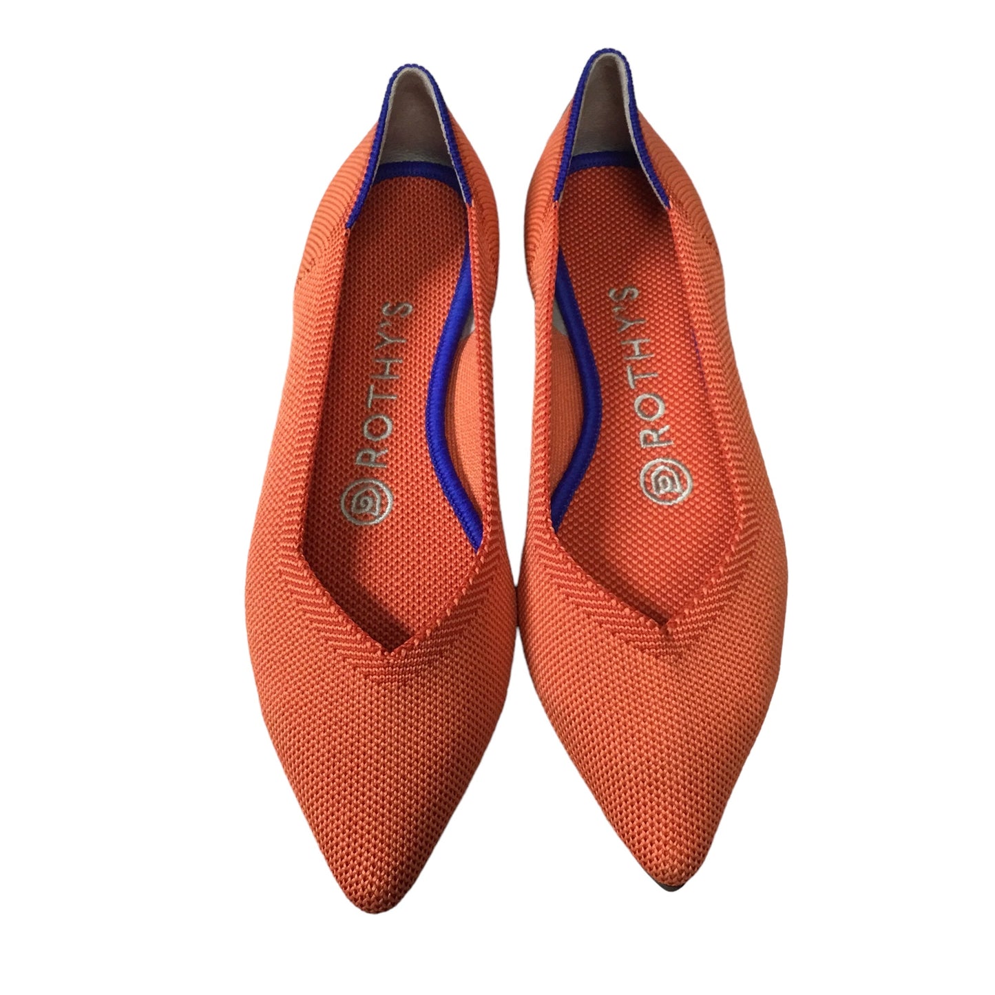 Orange Shoes Flats Rothys, Size 5.5