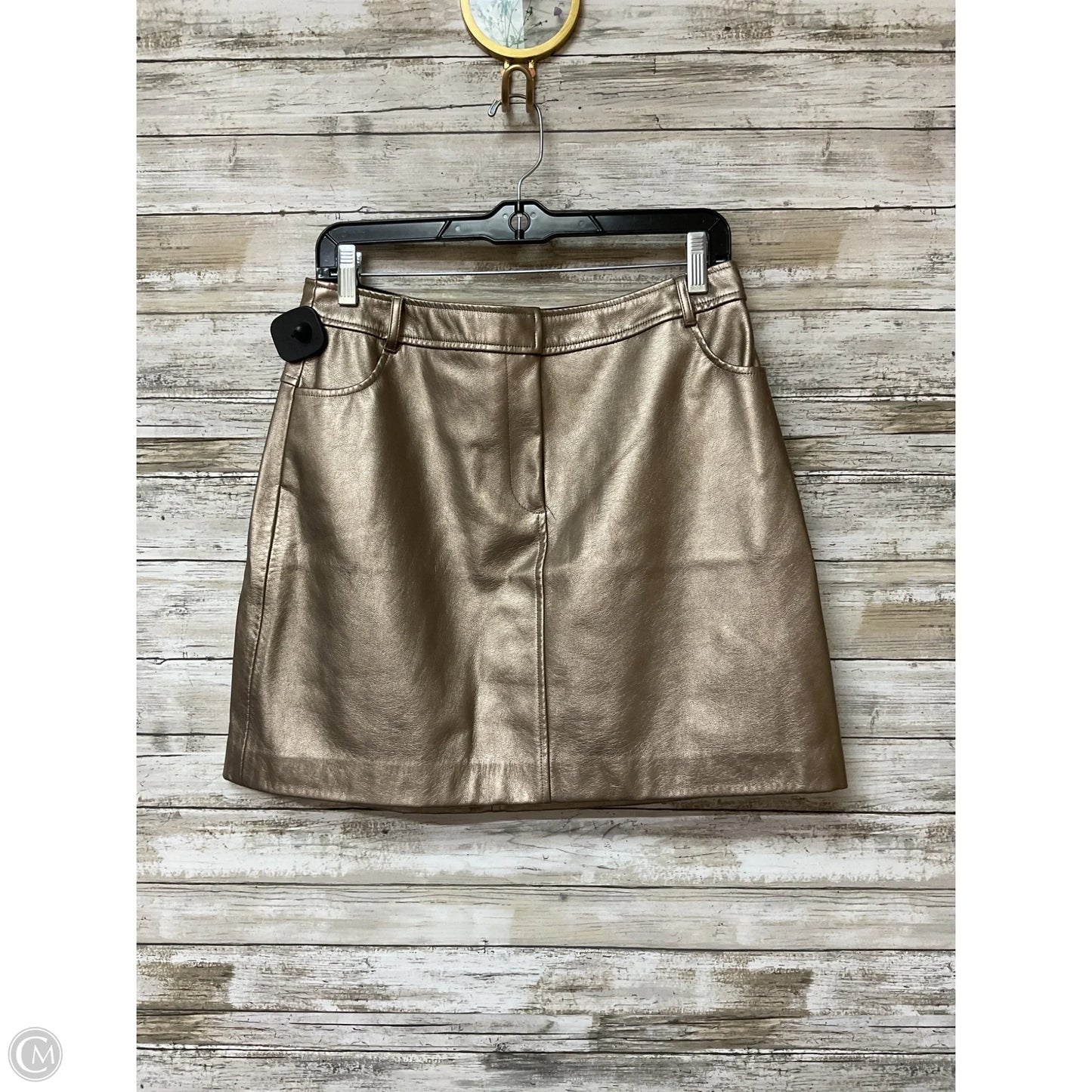 Skirt Mini & Short By Bcbg In Gold, Size: S