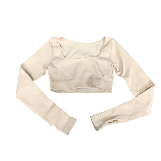 Athletic Top Long Sleeve Crewneck By Clothes Mentor In Beige, Size: S