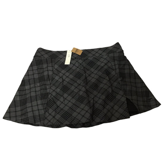 Athletic Skirt By Pink In Plaid Pattern, Size: L