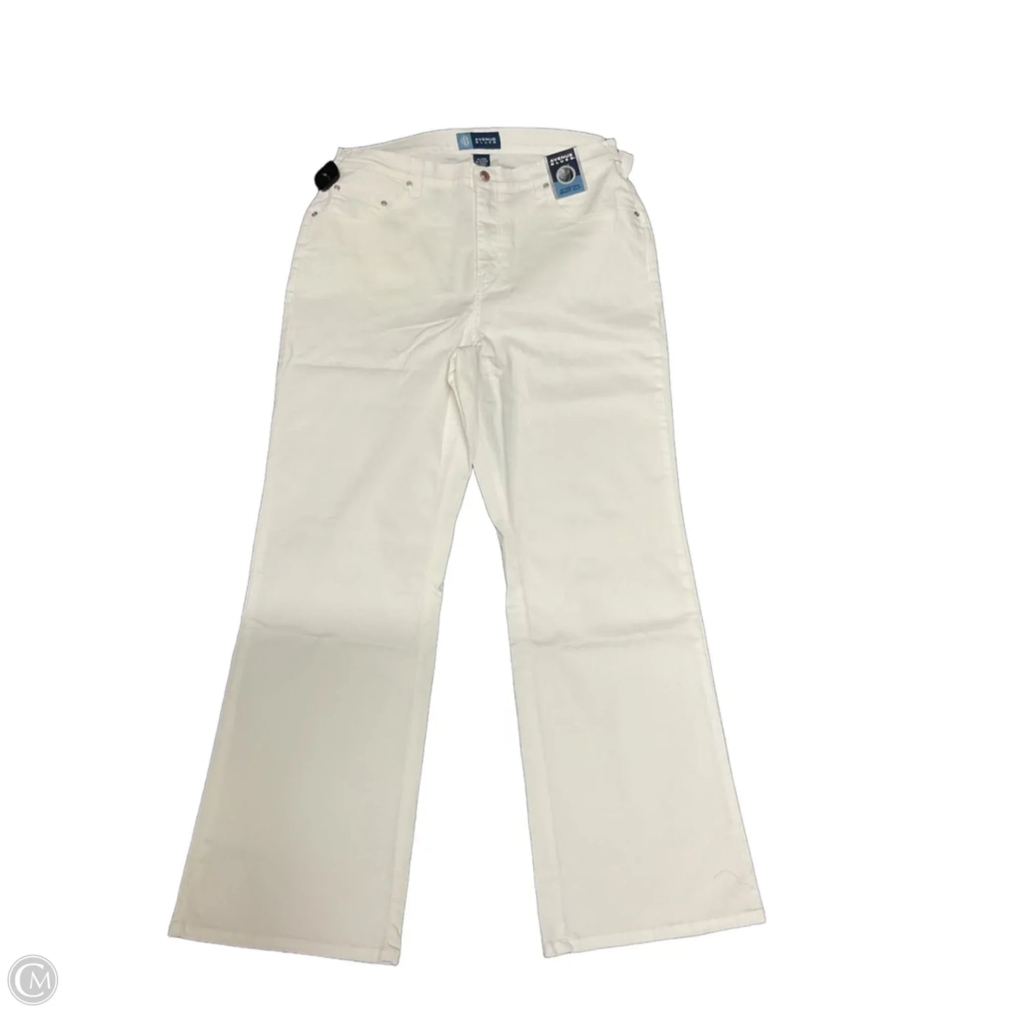 Jeans Boot Cut By Avenue Blues In White Denim, Size: 16