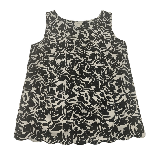 Black & White Top Sleeveless J. Crew, Size Xs