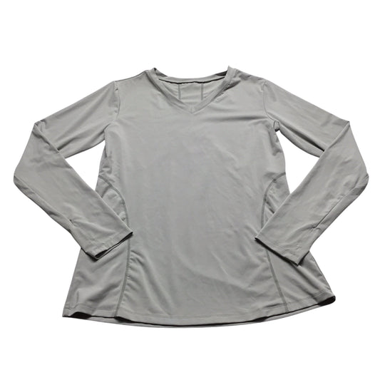 Athletic Top Long Sleeve Crewneck By Clothes Mentor In Grey, Size: L