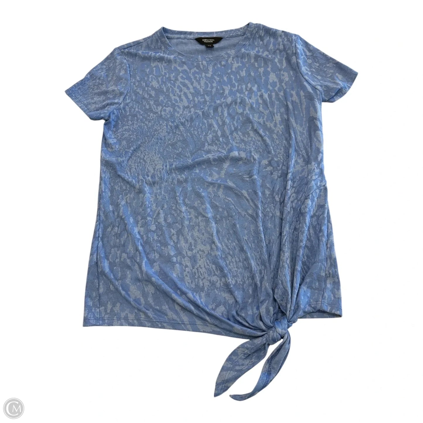 Top Short Sleeve By Simply Vera In Blue, Size: Xs