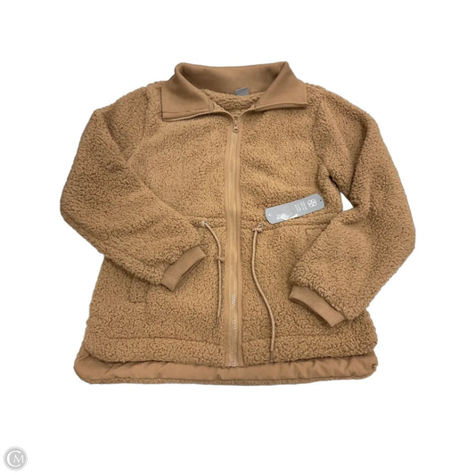 Jacket Faux Fur & Sherpa By Daisy Fuentes In Brown, Size: S