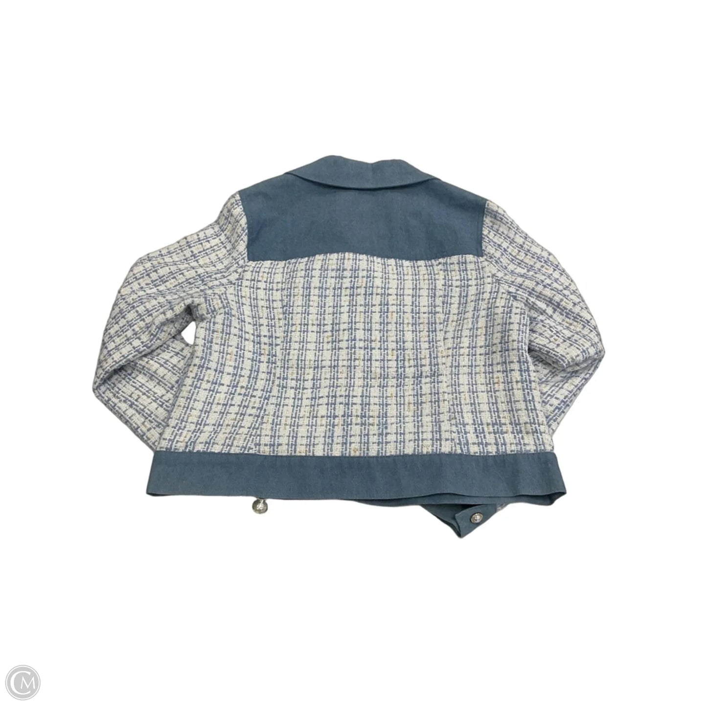 Jacket Shirt By Nanette By Nanette Lepore In Blue & White, Size: M