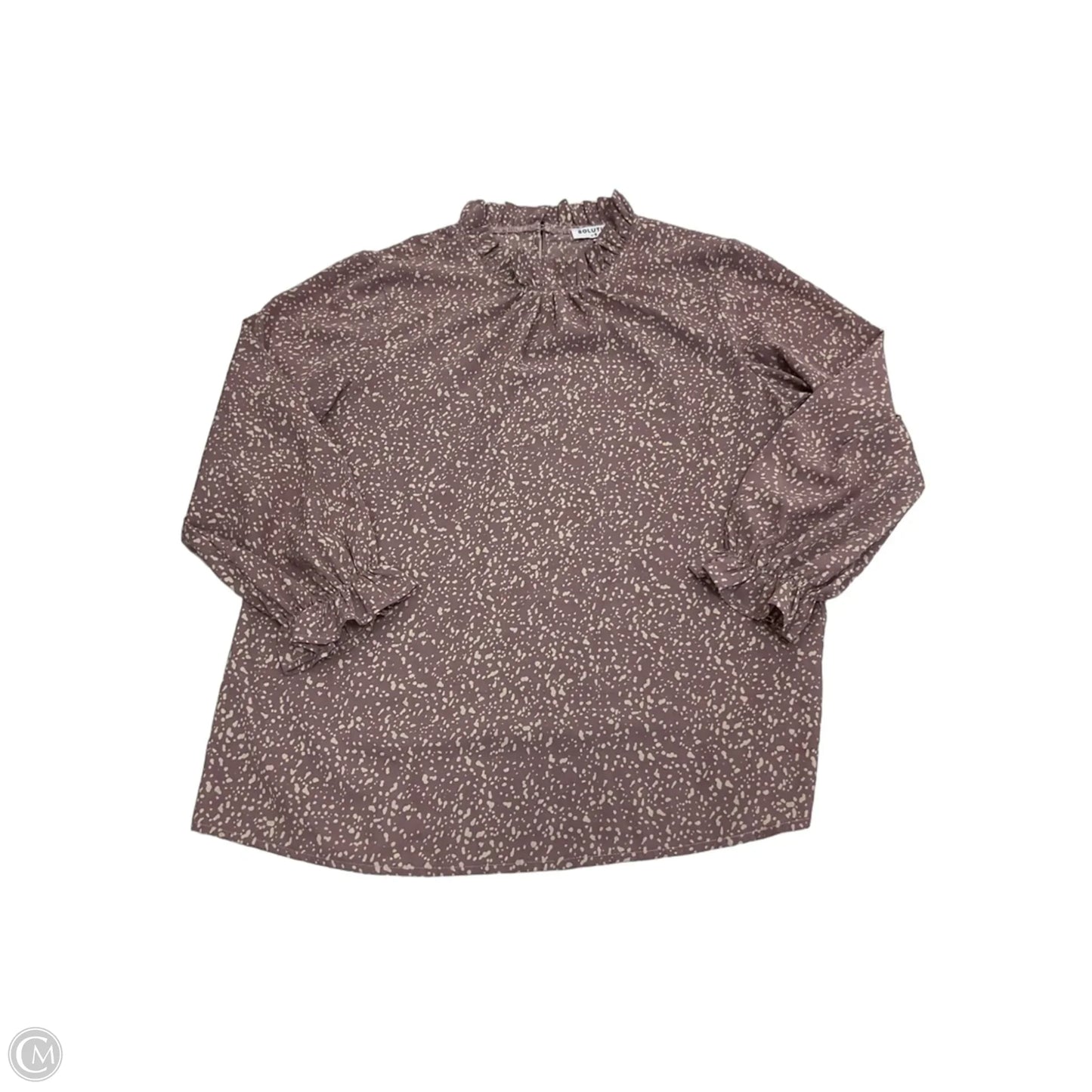 Top Long Sleeve By Solutions In Purple, Size: S
