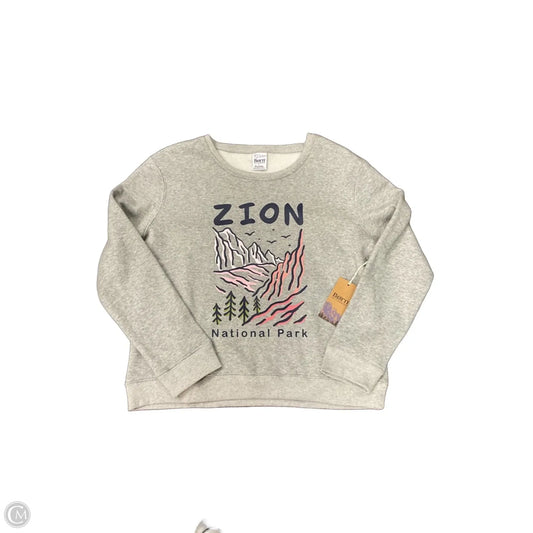 Sweatshirt Crewneck By Born In Grey, Size: L