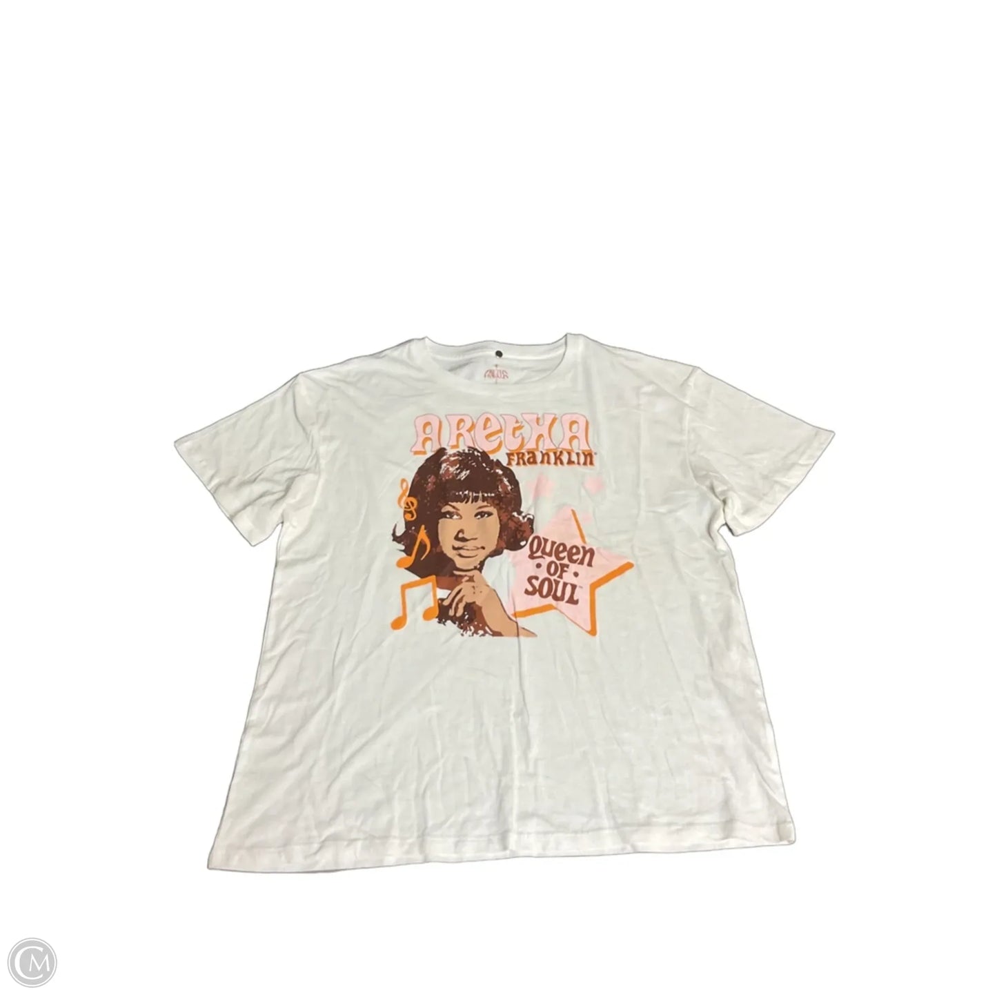 Top Short Sleeve Basic By Clothes Mentor In White, Size: L