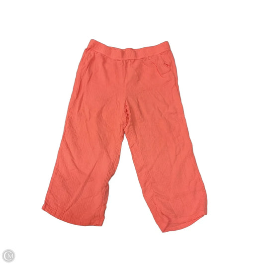 Pants Linen By Talbots In Coral, Size: Xl
