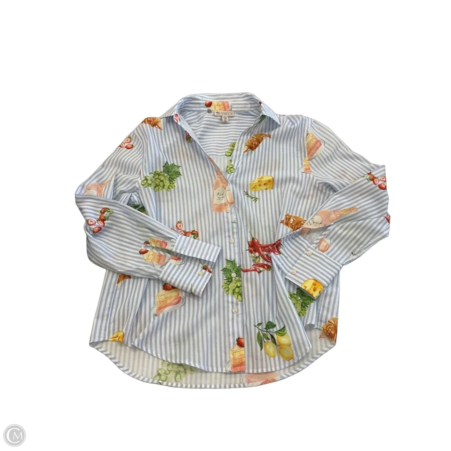 Top Long Sleeve By Eliane Rose In Striped Pattern, Size: S