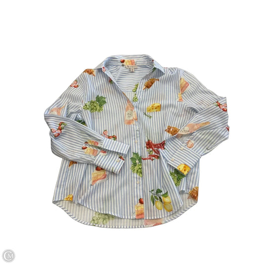 Top Long Sleeve By Eliane Rose In Striped Pattern, Size: S
