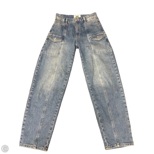 Jeans Wide Leg By Paige In Blue Denim, Size: Xxs