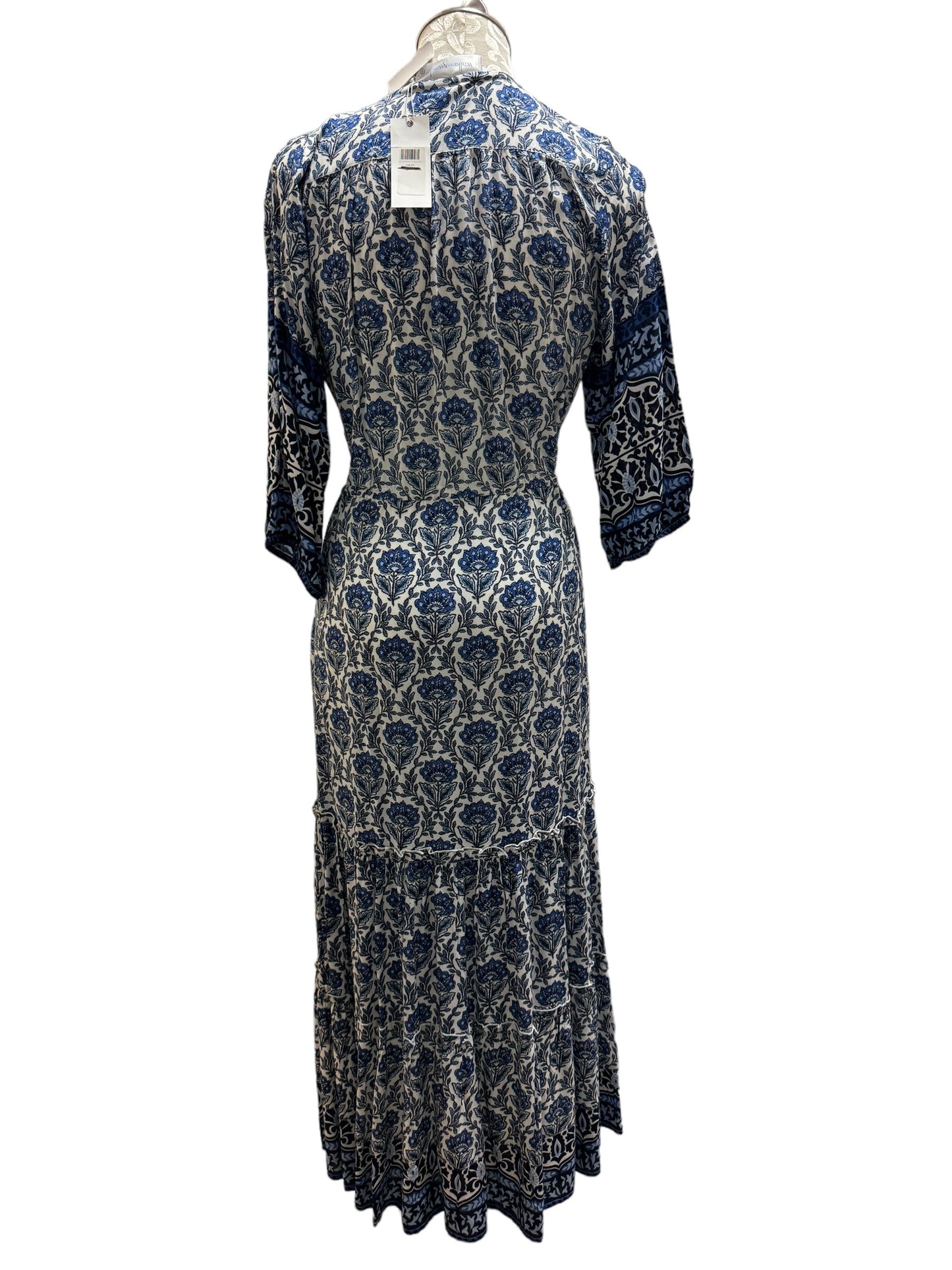 Blue & White Dress Casual Maxi Walker & Wade Size S