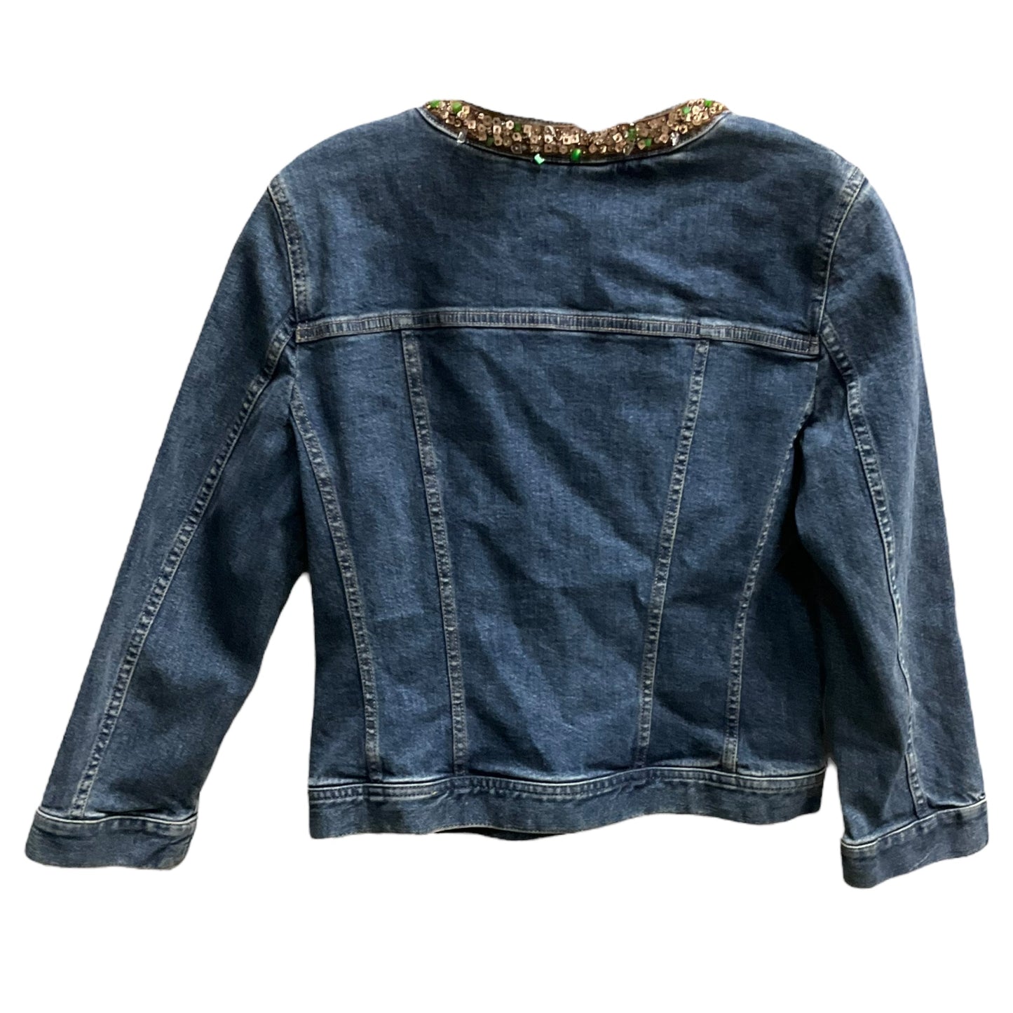 Jacket Denim By T Tahari In Blue Denim, Size: S