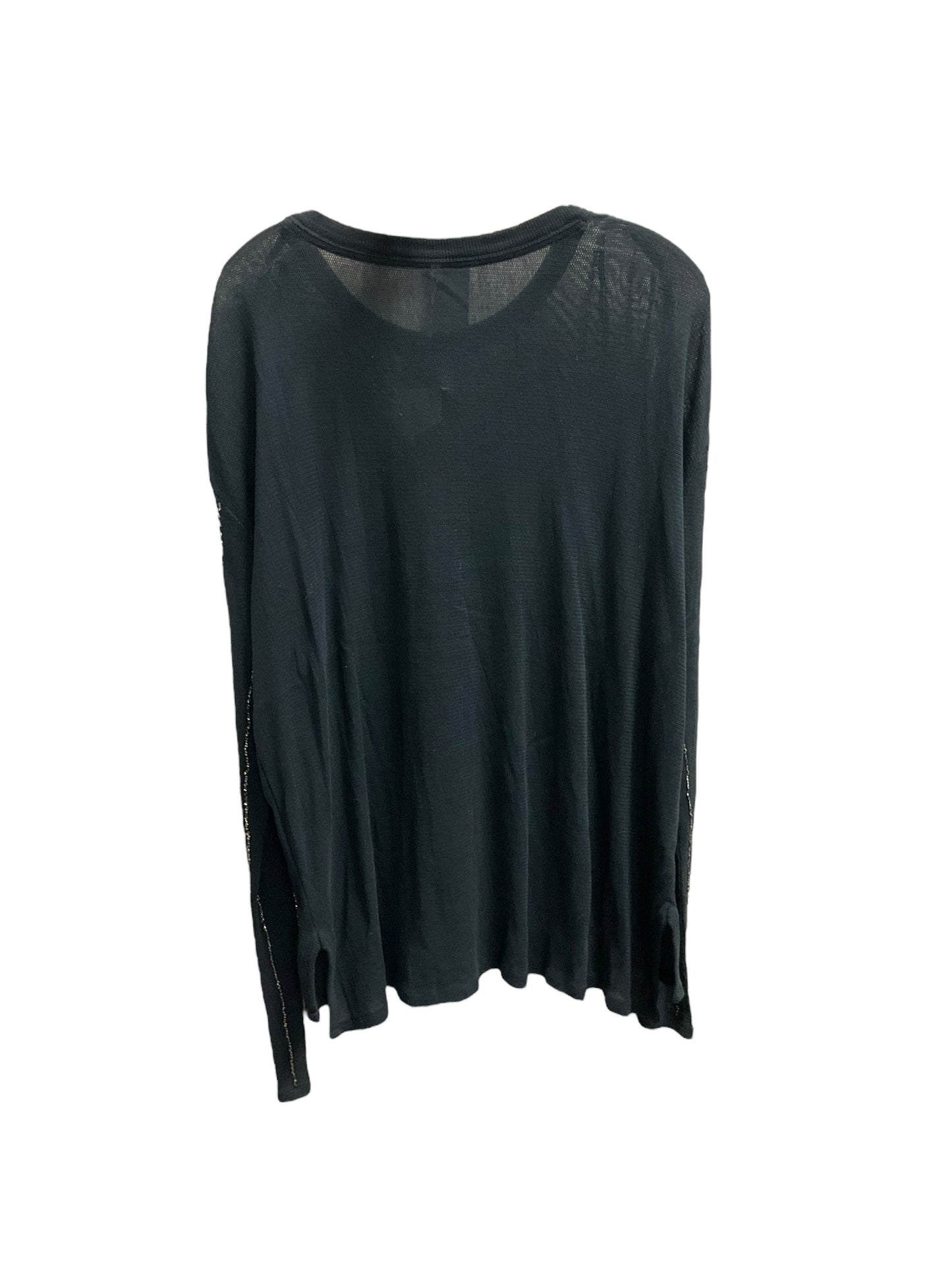 Top Long Sleeve By Free People In Black & Silver, Size: Xs