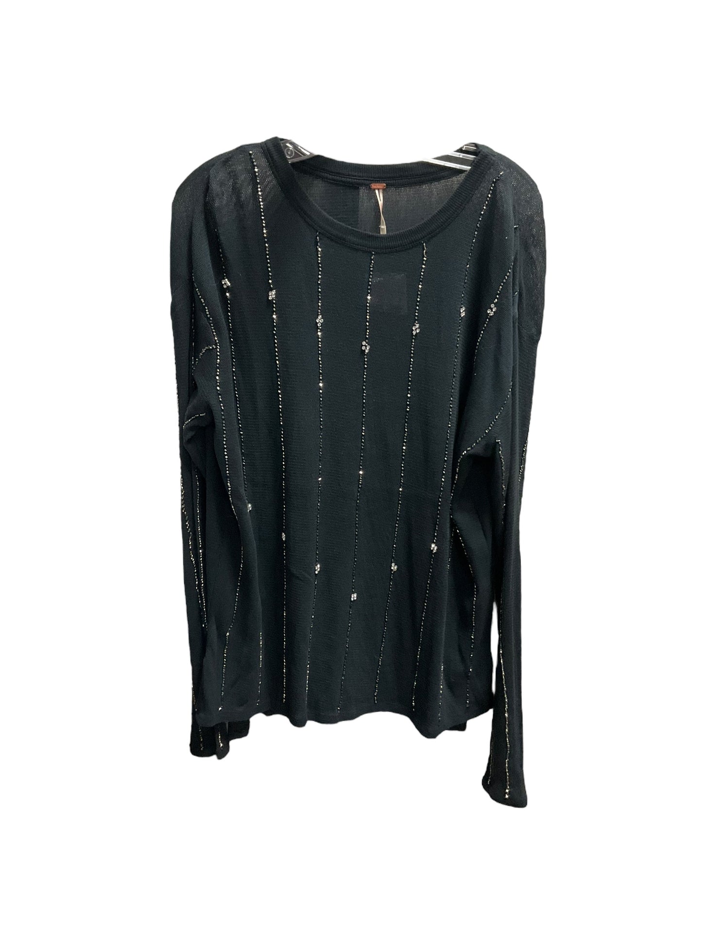 Top Long Sleeve By Free People In Black & Silver, Size: Xs