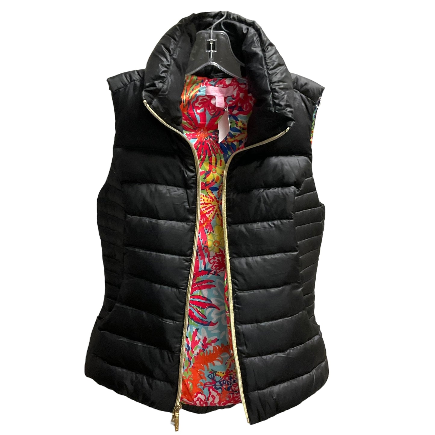 Vest Puffer & Quilted By Lilly Pulitzer In Black, Size: Xxs