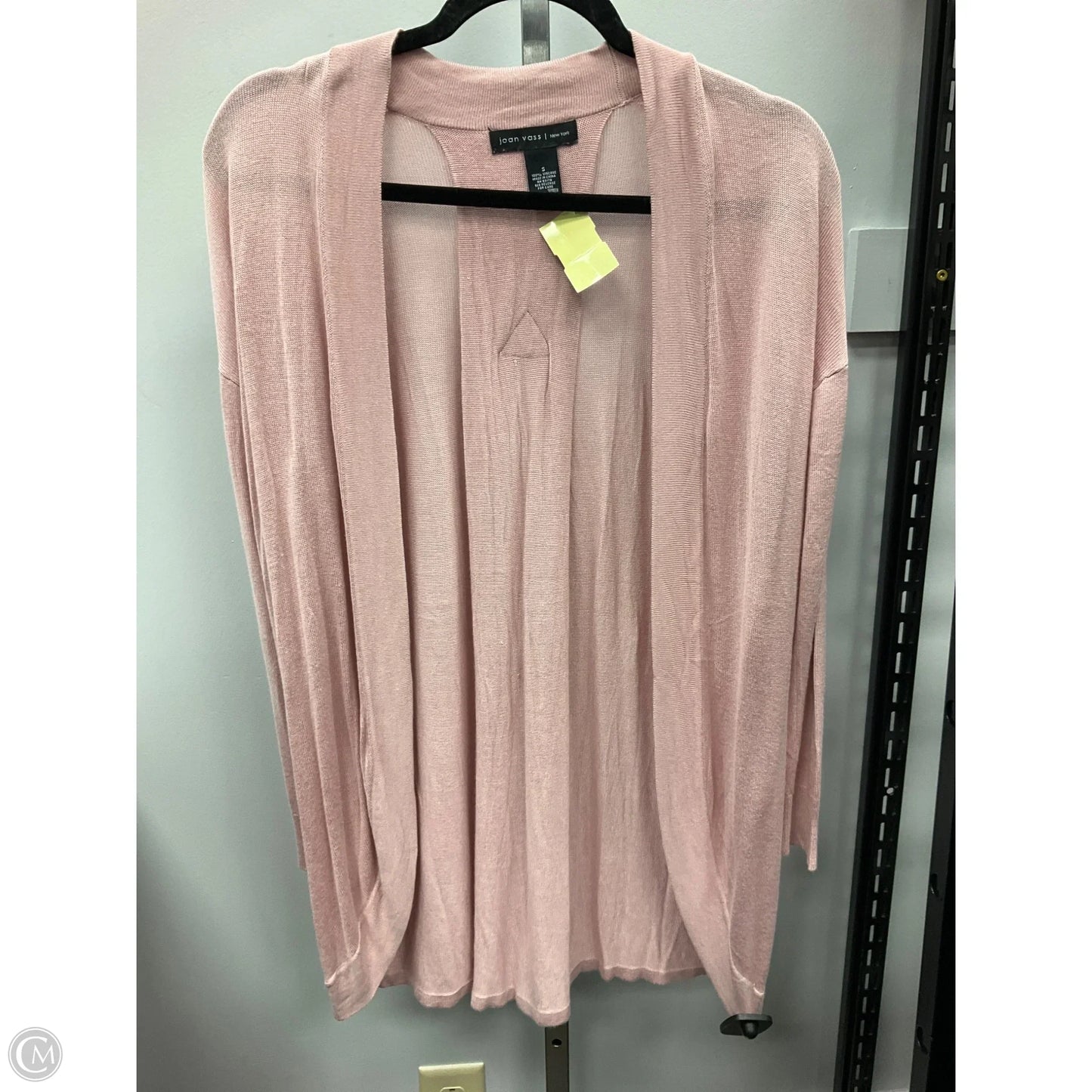 Sweater Cardigan By Joan Vass In Pink, Size: S