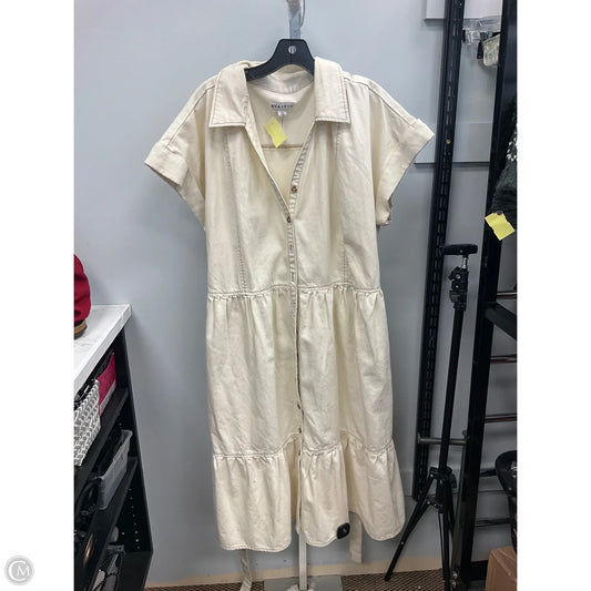 Dress Casual Short By Ava & Viv In Cream, Size: 2x