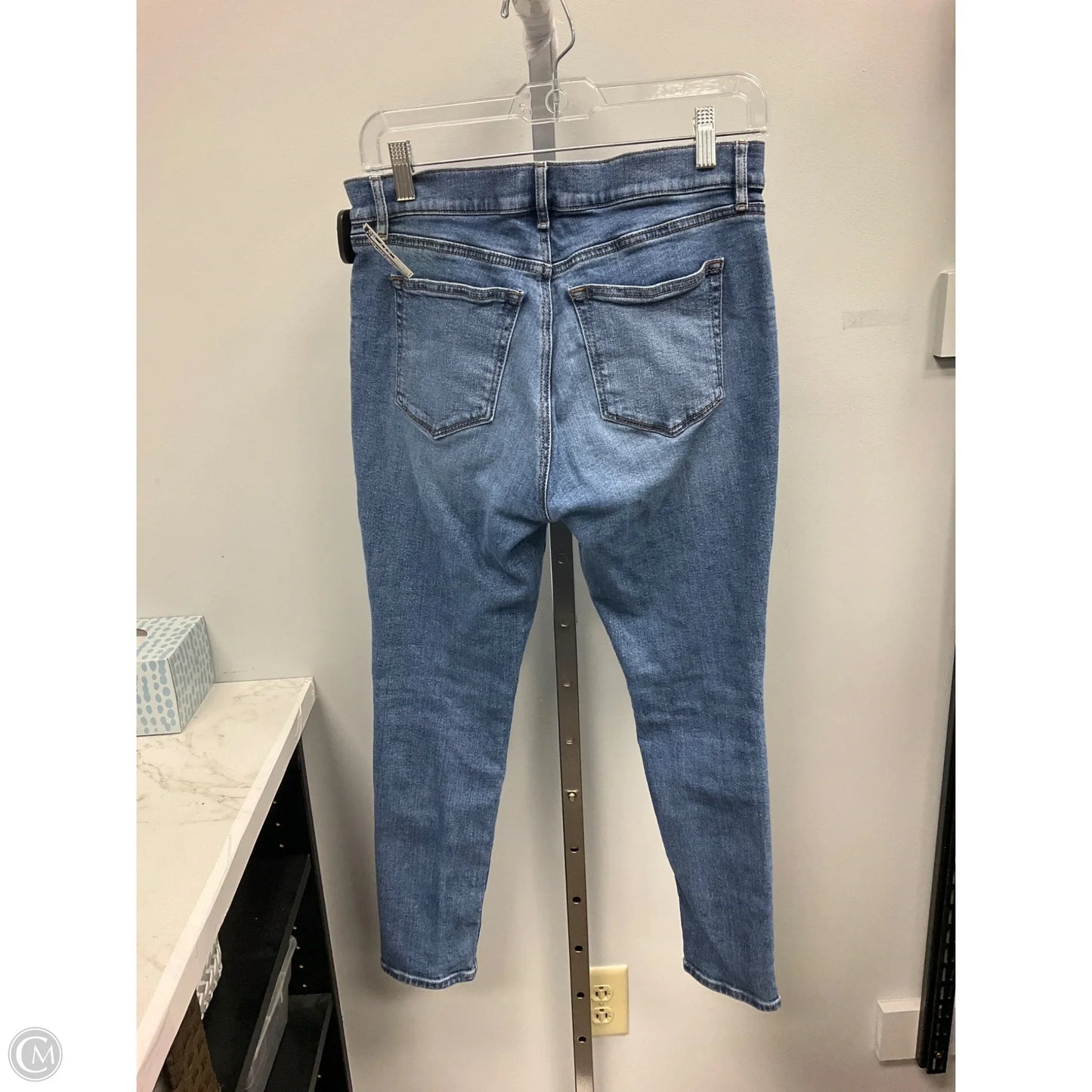 Jeans Straight By Loft In Blue Denim, Size: 8