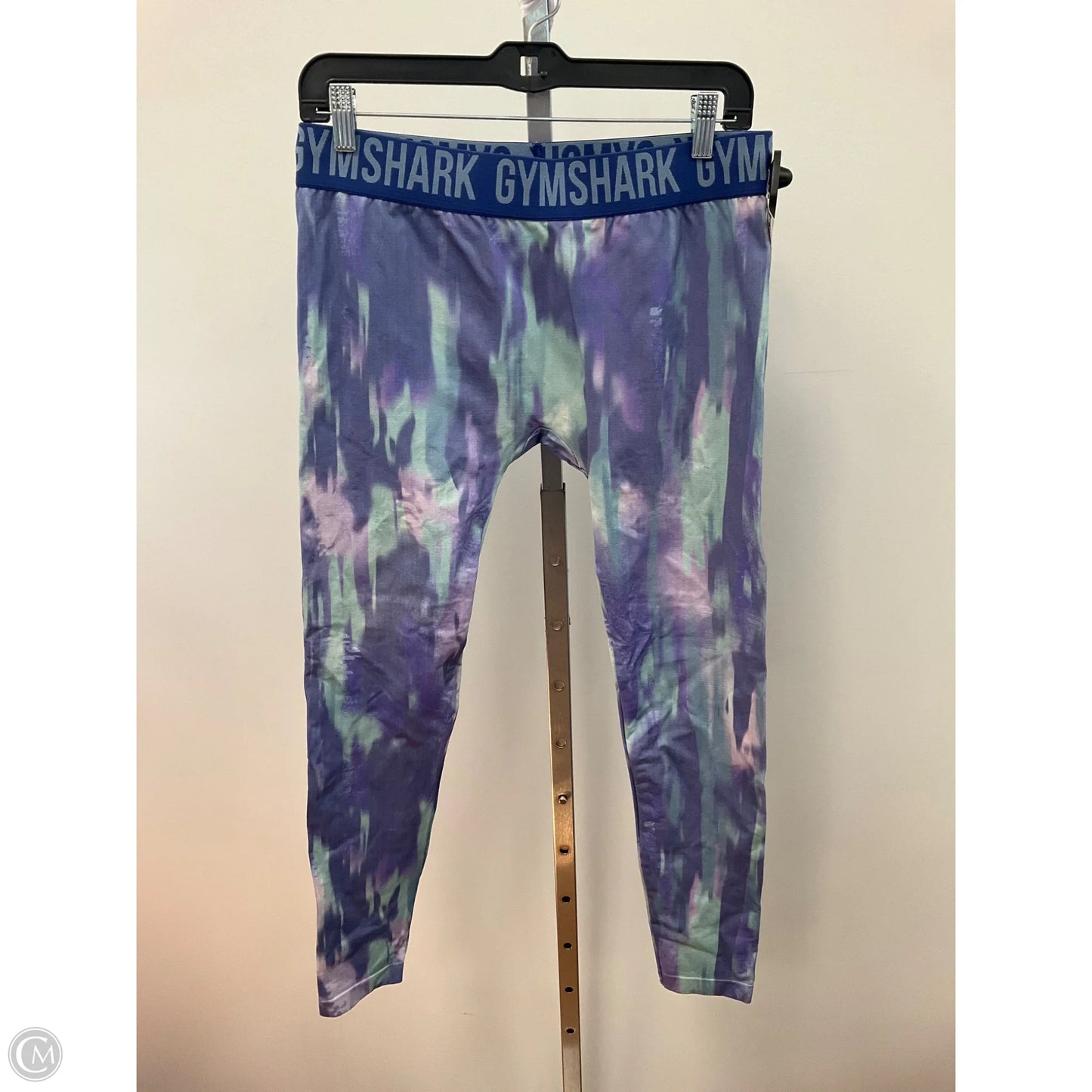 Athletic Leggings By Gym Shark In Tie Dye Print, Size: L