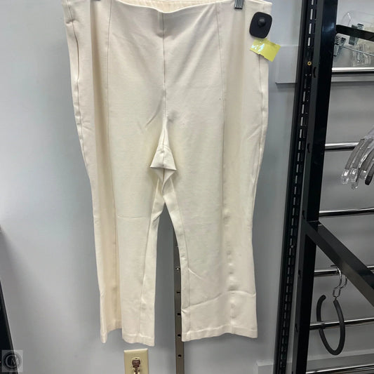 Pants Cropped By Rafaella In Cream, Size: Xl
