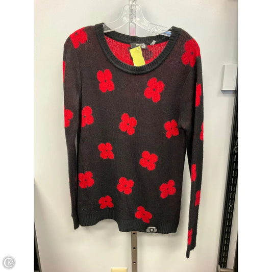 Sweater By Clothes Mentor In Black & Red, Size: L