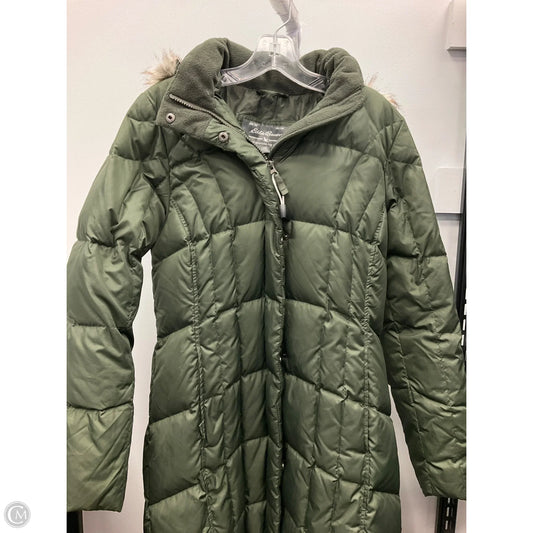 Coat Puffer & Quilted By Eddie Bauer In Green, Size: S