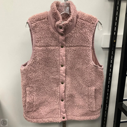 Vest Faux Fur & Sherpa By Madewell In Mauve, Size: L