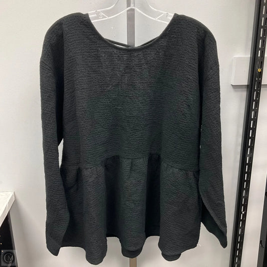 Top Long Sleeve By Madewell In Black, Size: Xl