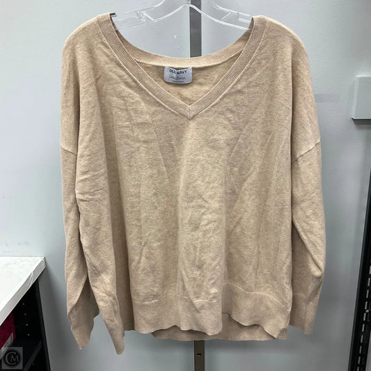 Top Long Sleeve Basic By Old Navy In Tan, Size: Xl