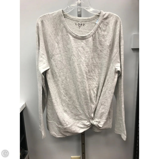 Top Long Sleeve By Loft In Grey, Size: L