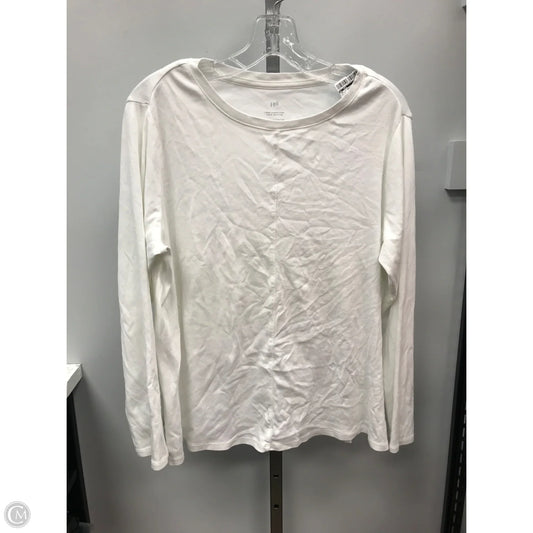 Top Long Sleeve Basic By J. Jill In White, Size: Xlp