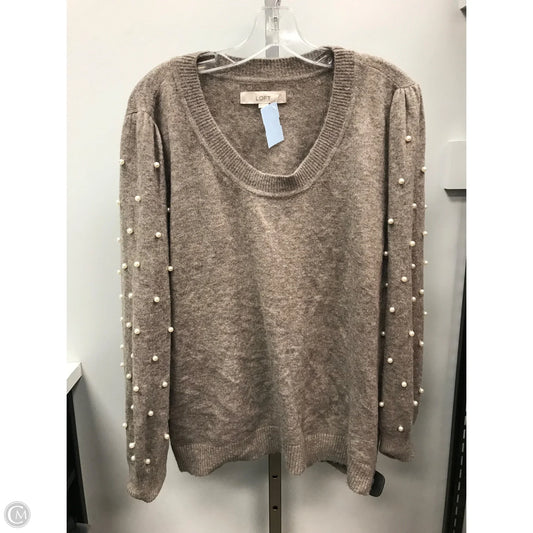 Sweater By Loft In Tan, Size: Xl