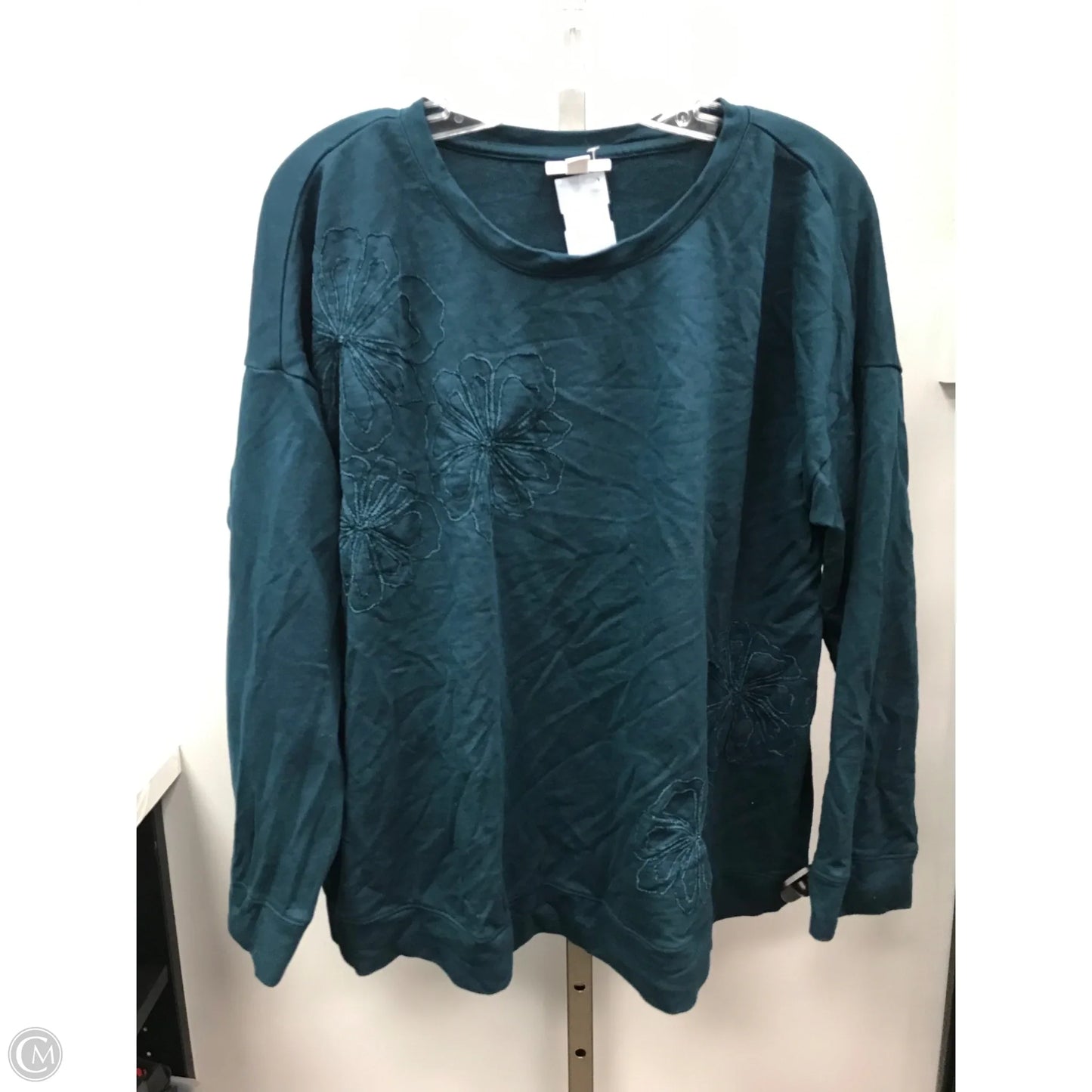 Top Long Sleeve By J. Jill In Teal, Size: Xlp