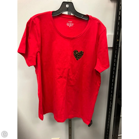 Top Short Sleeve By J. Crew In Red, Size: Xl